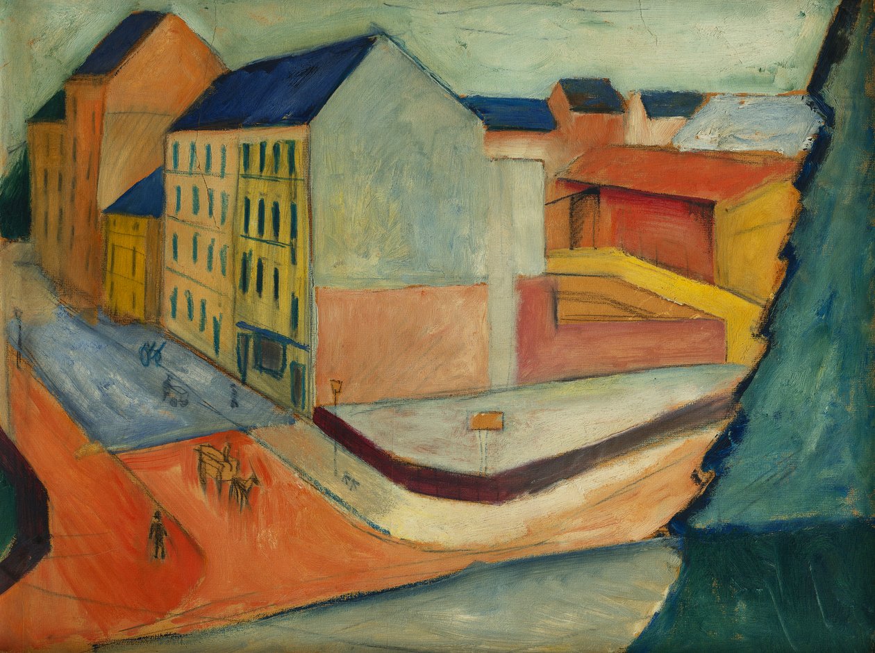 Utcánk lovaglópályával, Bonn, 1913 alkotó: August Macke