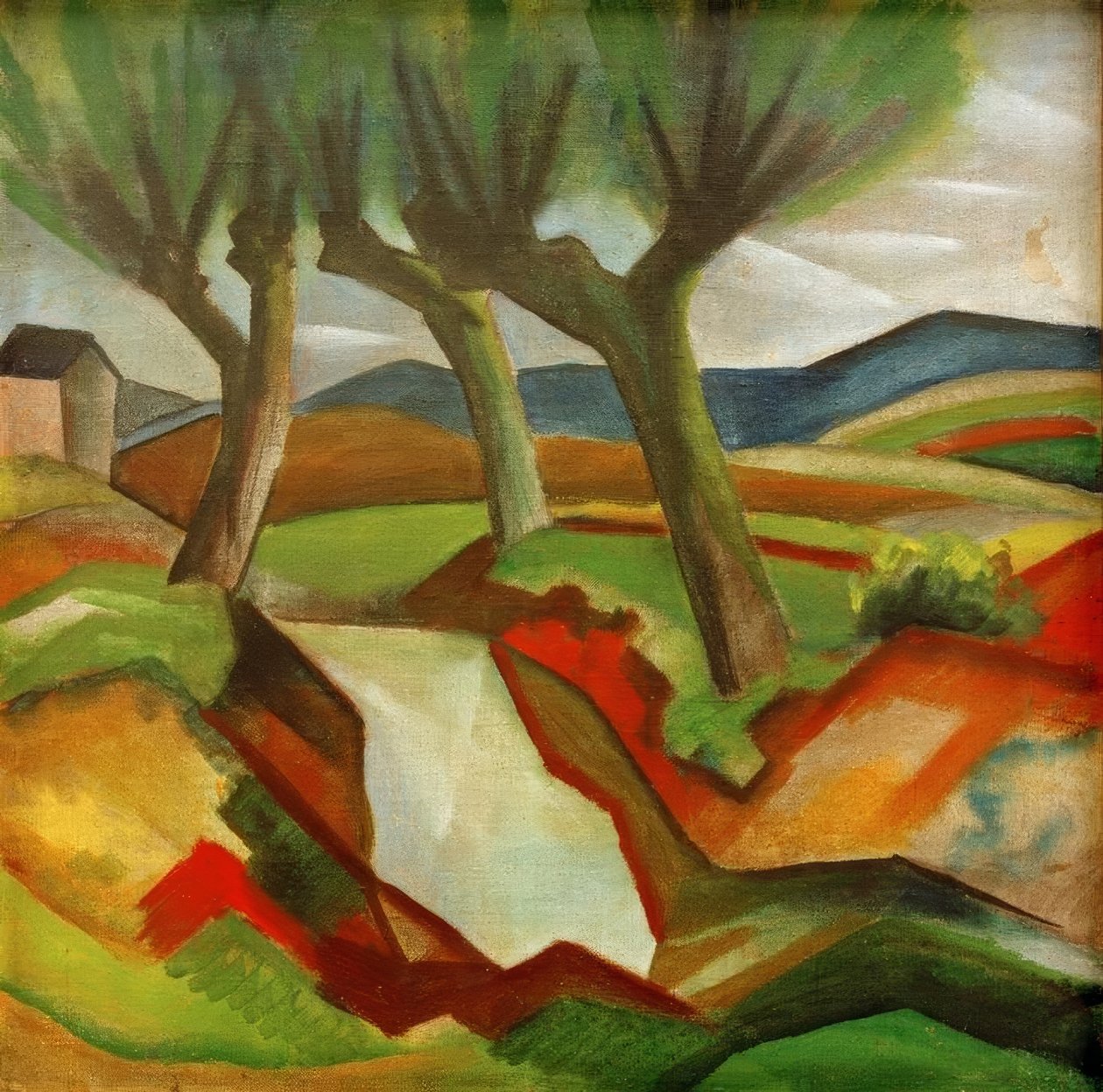Fűzfa a patak mellett alkotó: August Macke