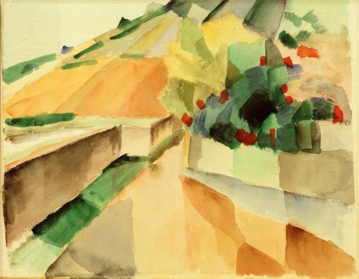 Szőlőültetvények a Murten-tónál alkotó: August Macke