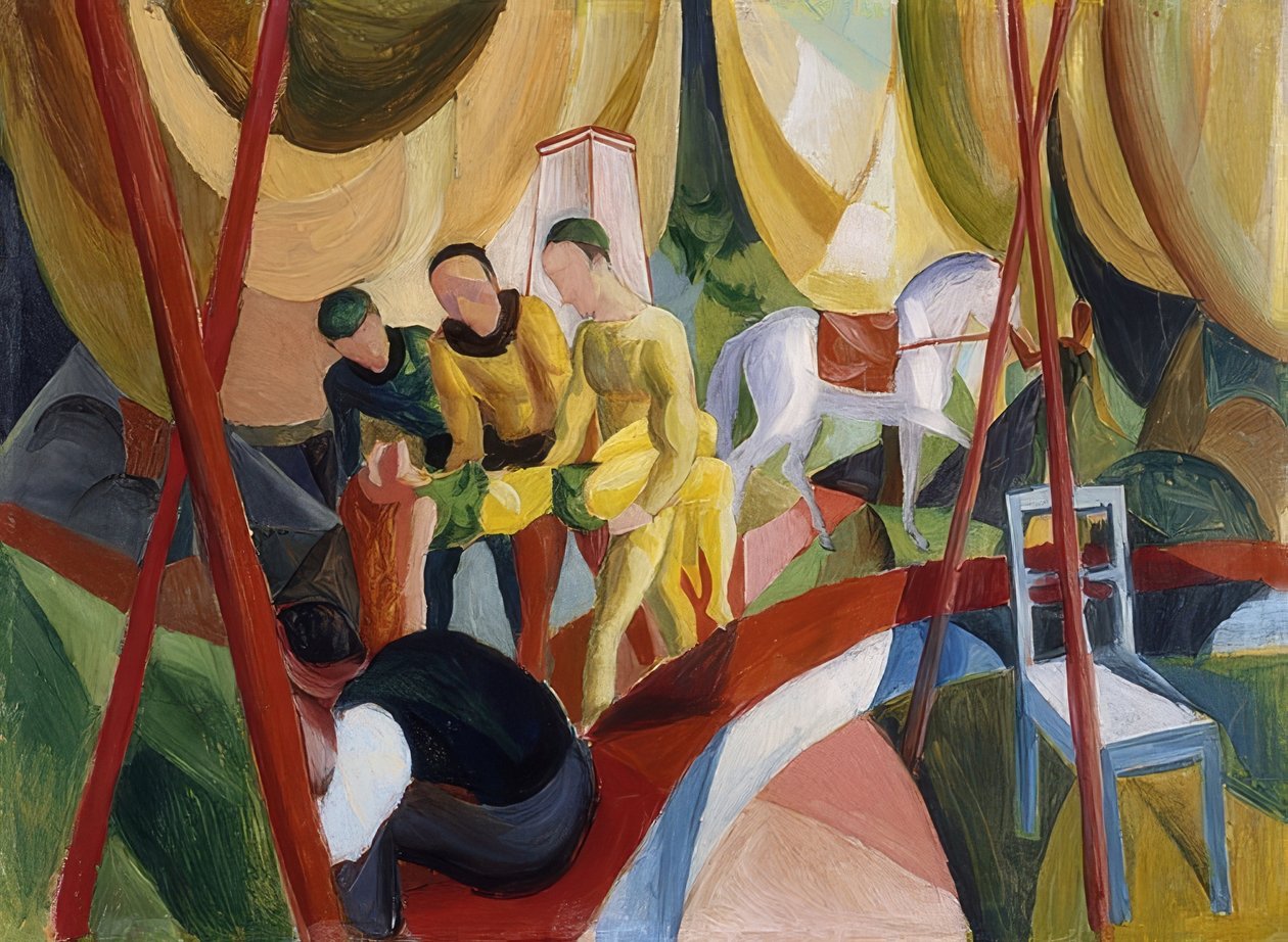 Cirkusz. 1913 alkotó: August Macke