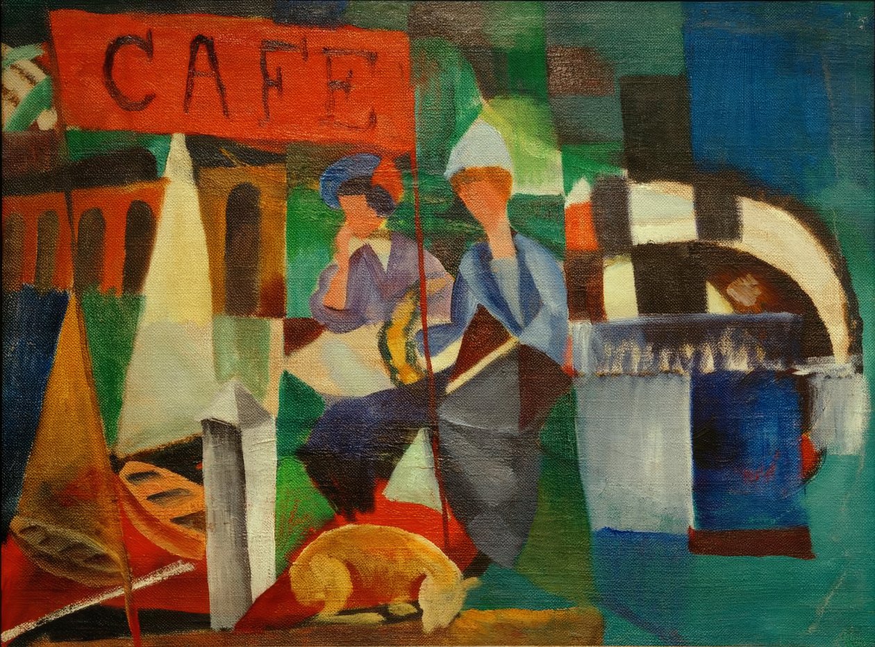 Két hölgy a kávézóban alkotó: August Macke