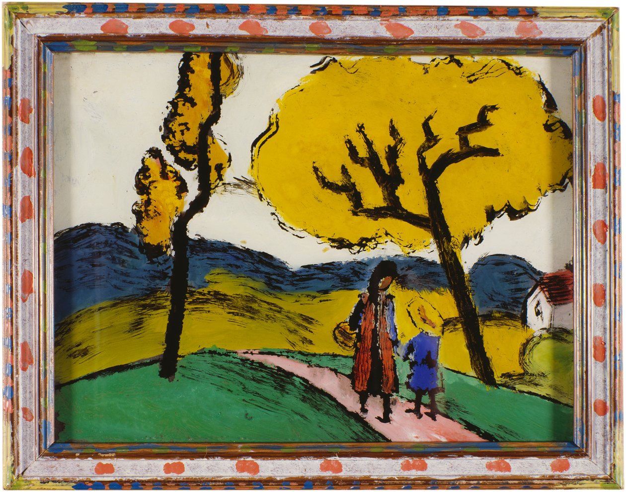 Két lány tájban alkotó: August Macke