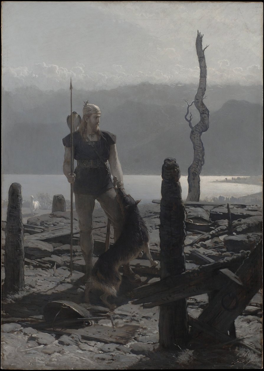 Frithiof visszatérése (a Frithiof-saga alapján) alkotó: August Malmström