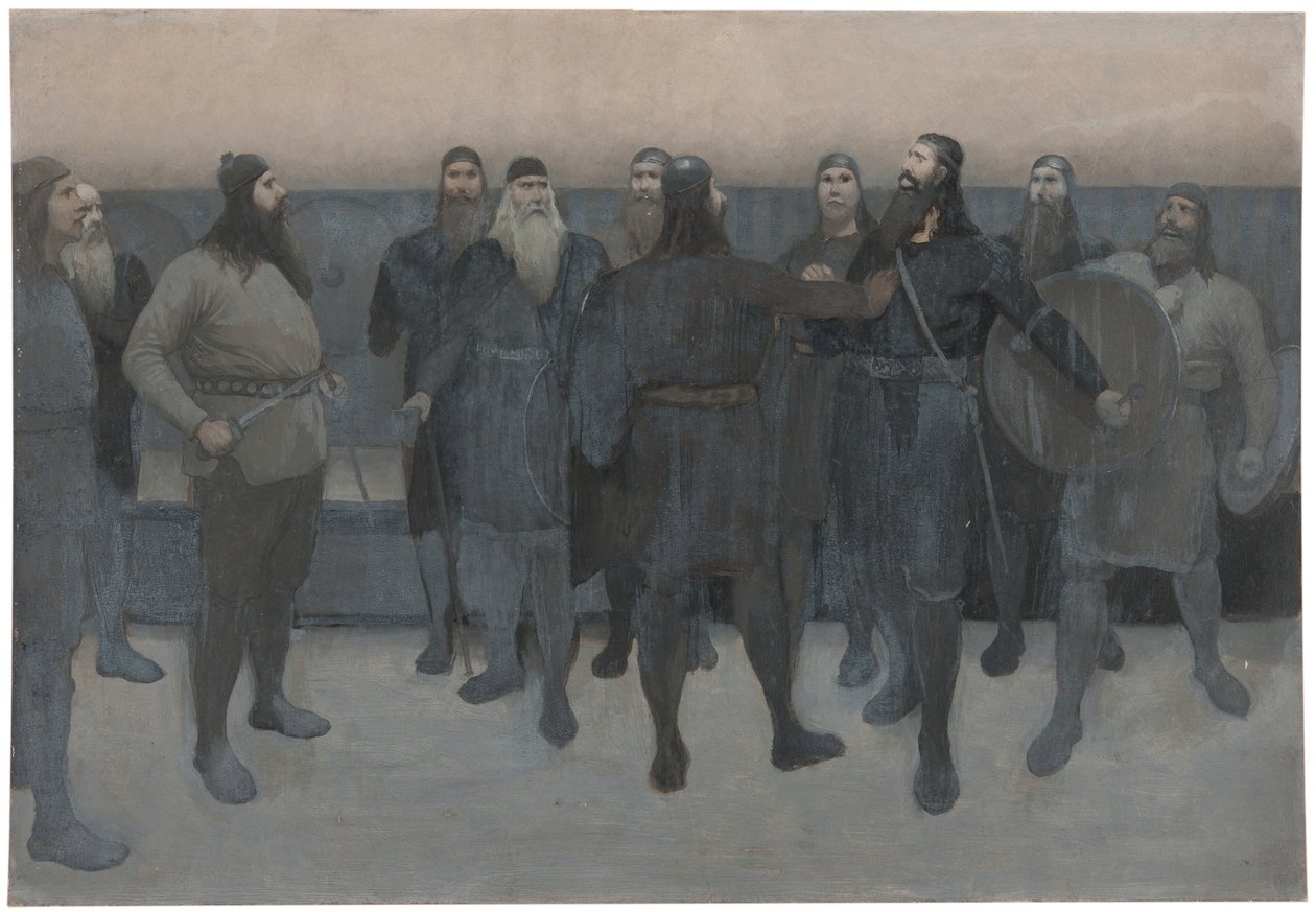Illusztráció a Njal-saga című műhöz alkotó: August Malmström