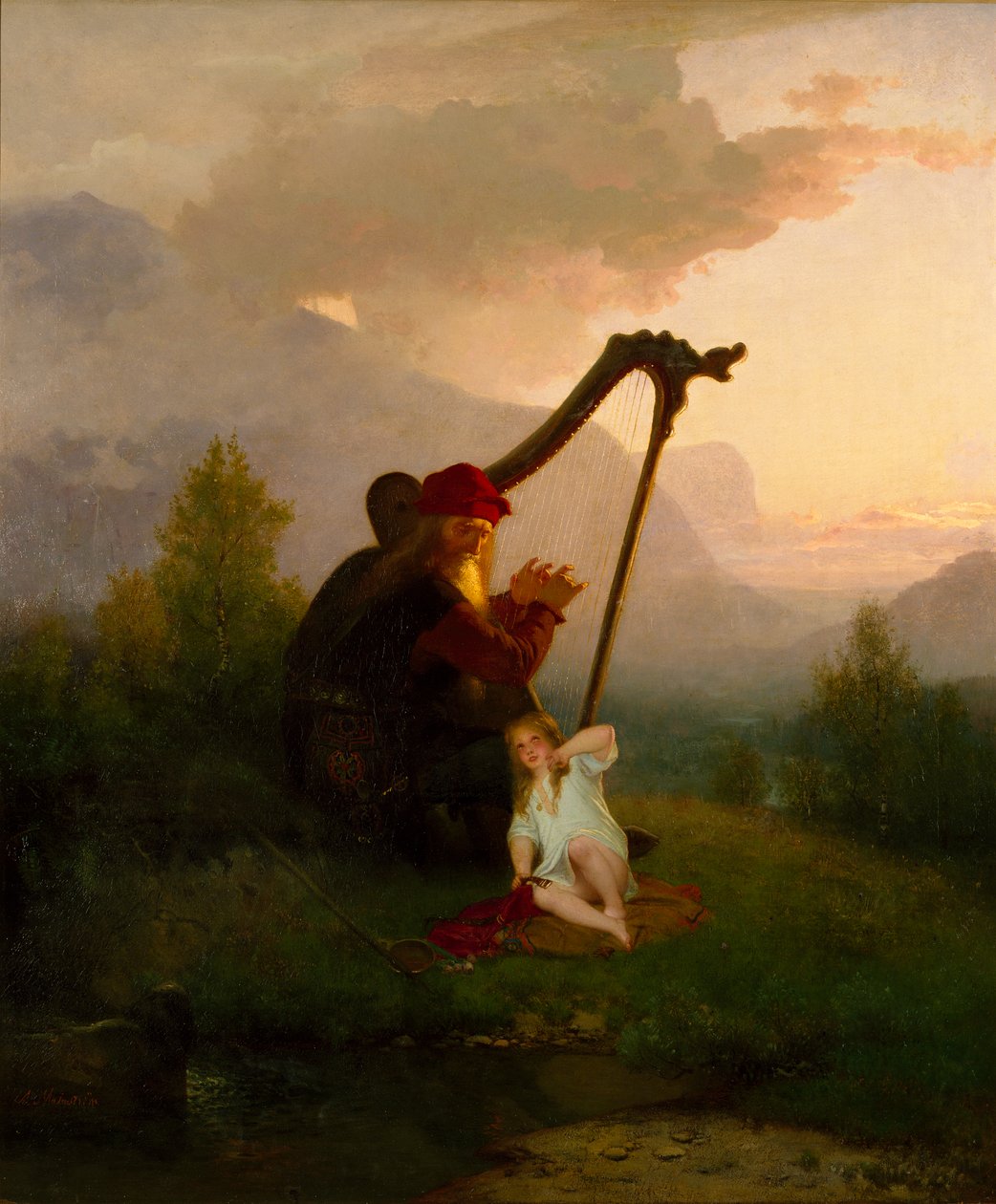 Heimer király és Aslog, 1856 alkotó: August Malmström
