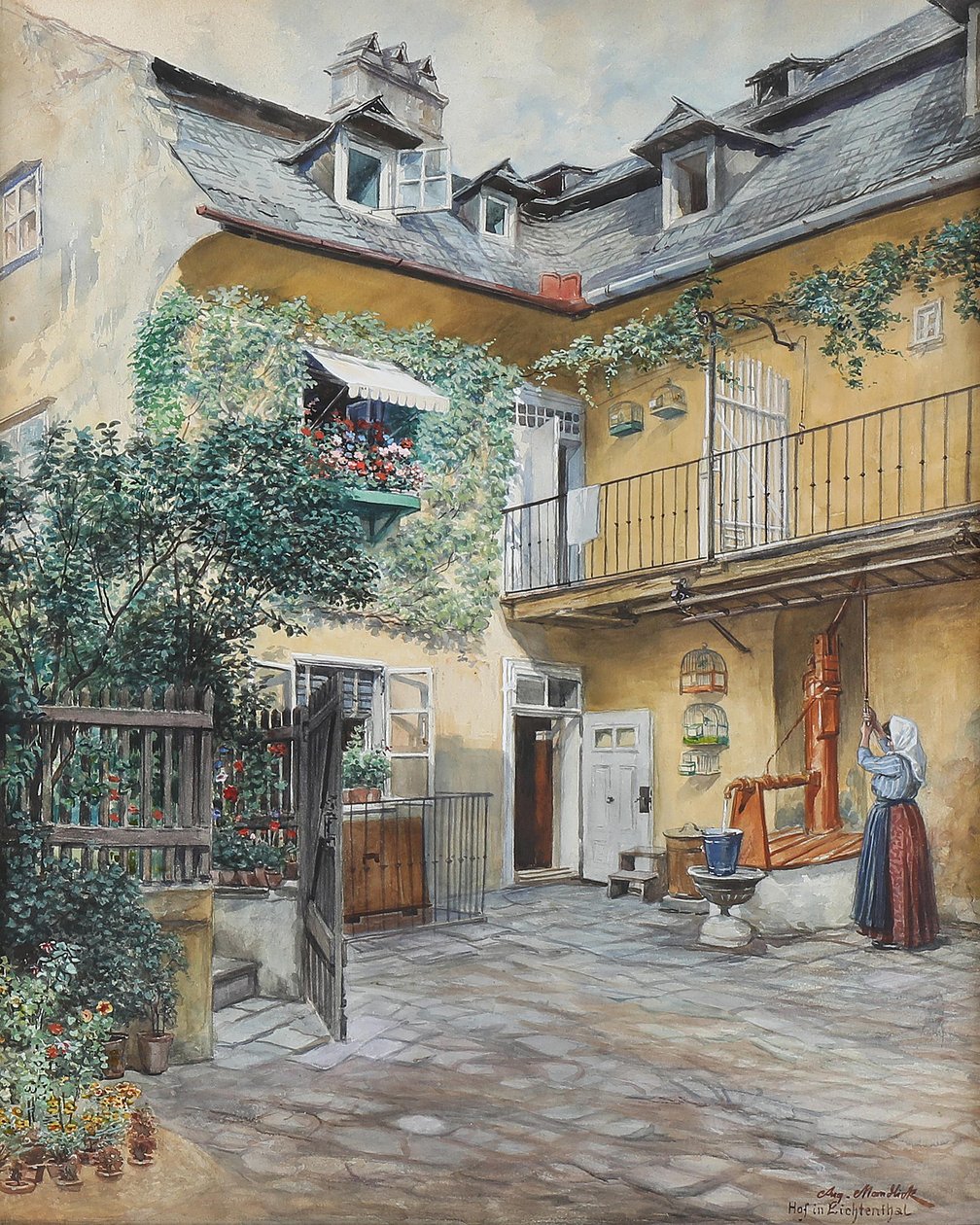 August Mandlick Hof Lichtenthalban alkotó: August Mandlick