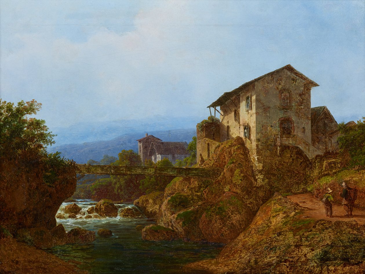 Alte Dorfbrücke alkotó: August Piepenhagen