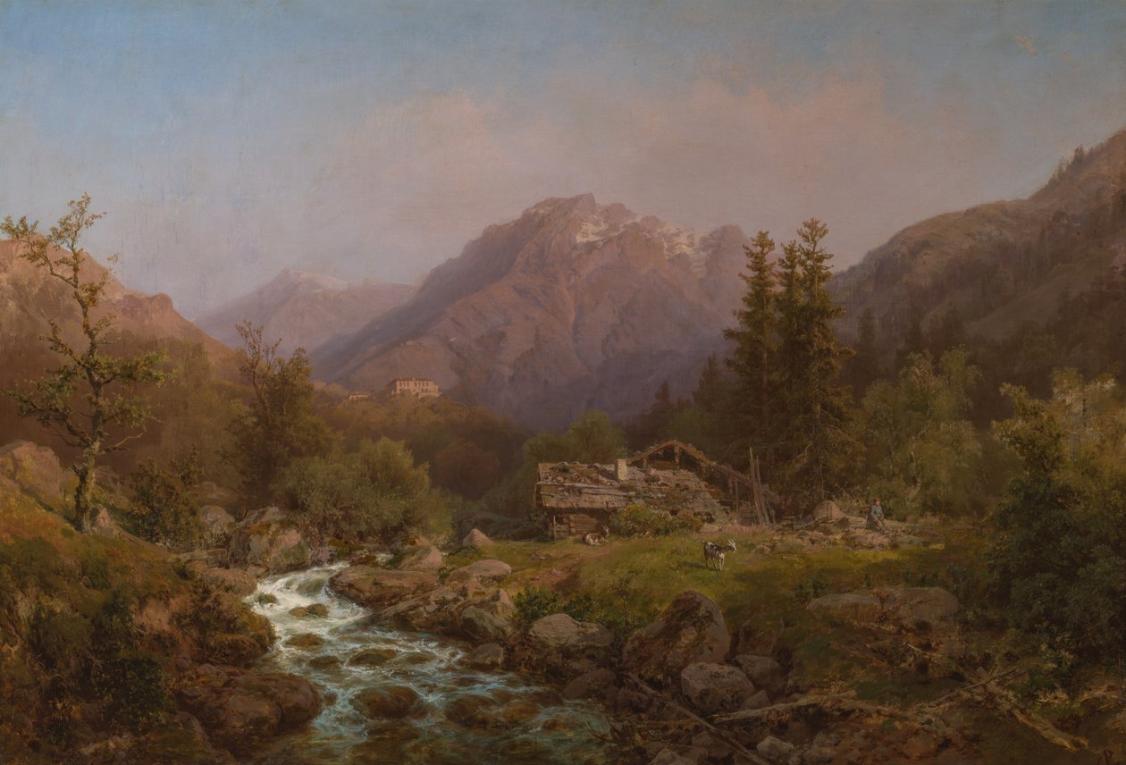 Hegyi táj alkotó: August Piepenhagen
