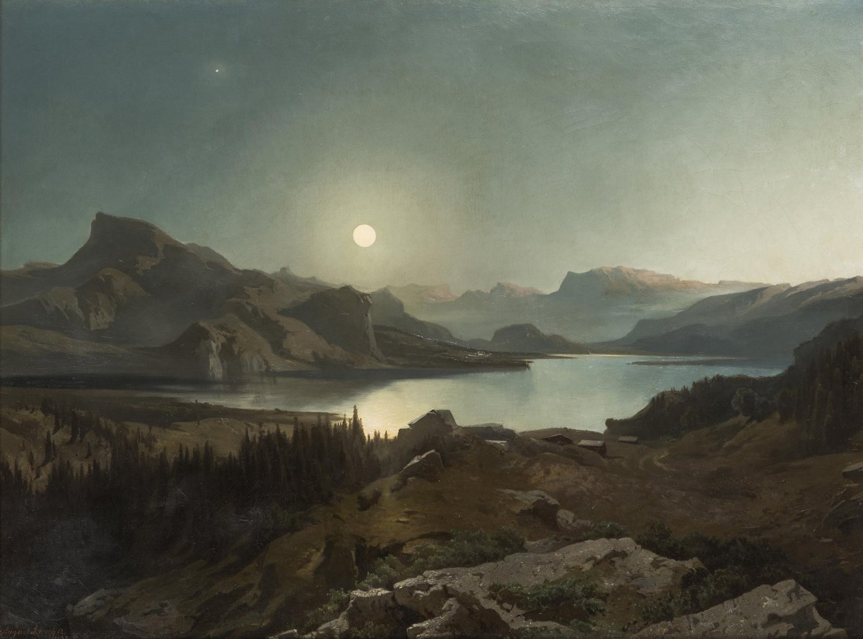 Alpesi tó alkotó: August Schaeffer von Wienwald