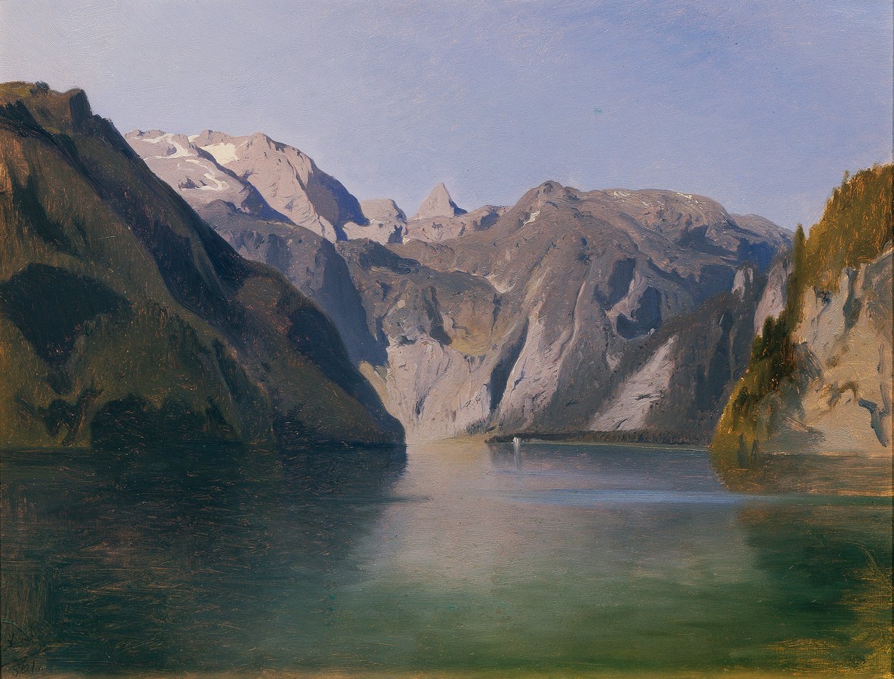 Kilátás a Koenigssee-re alkotó: August Schaeffer von Wienwald