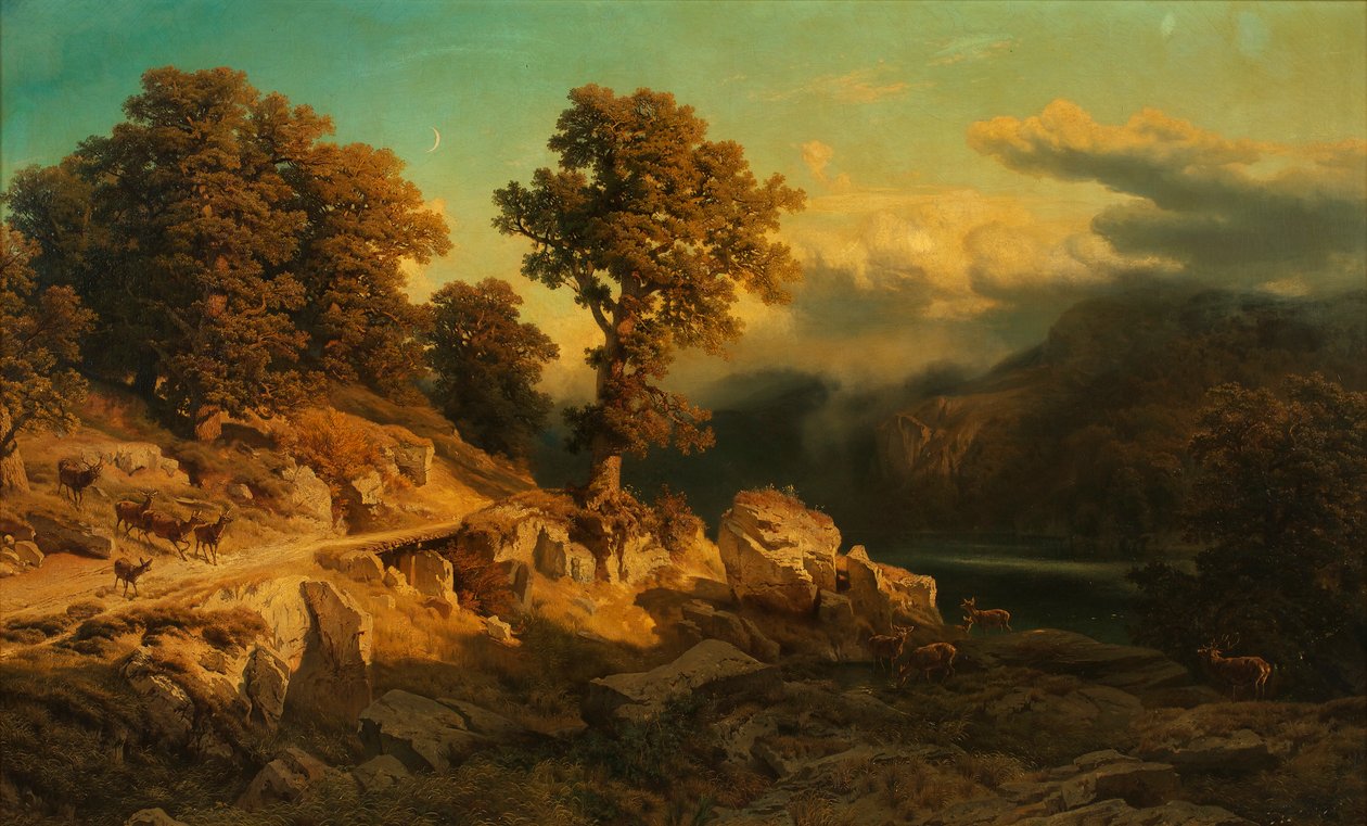 őszi táj alkotó: August Schaeffer von Wienwald