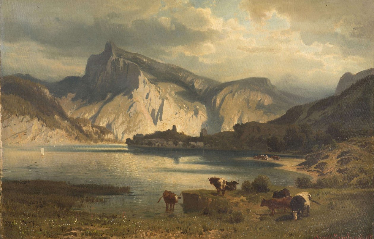 Tájkép egy tóval alkotó: August Schaeffer von Wienwald