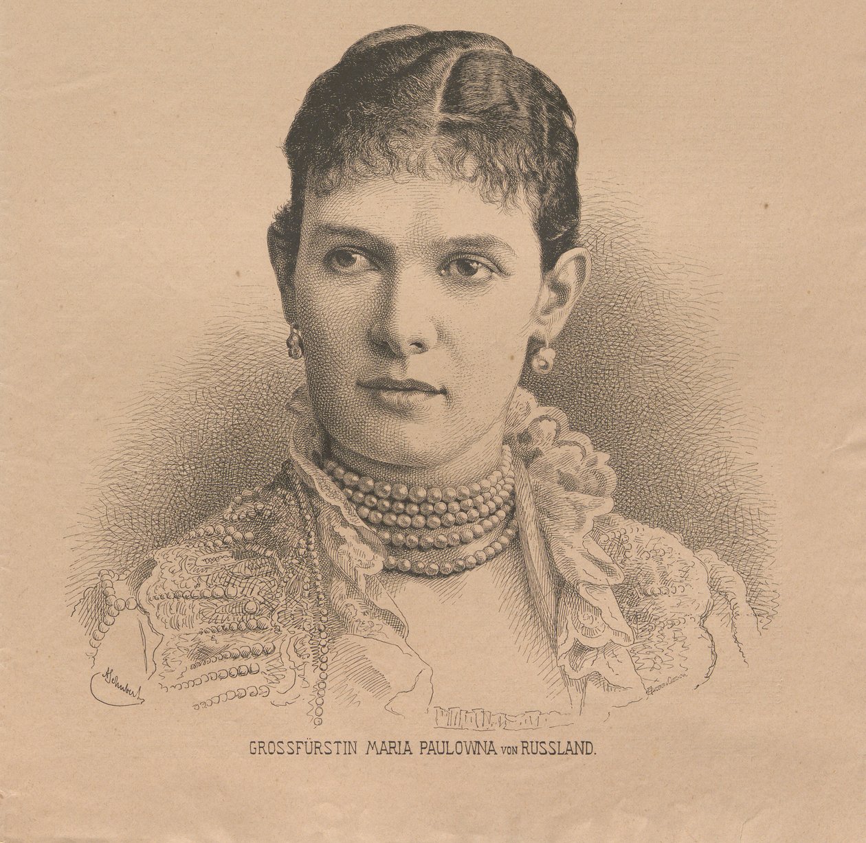 Mária Pavlovna orosz nagyhercegnő 1854-1920, 1882. alkotó: August Schubert