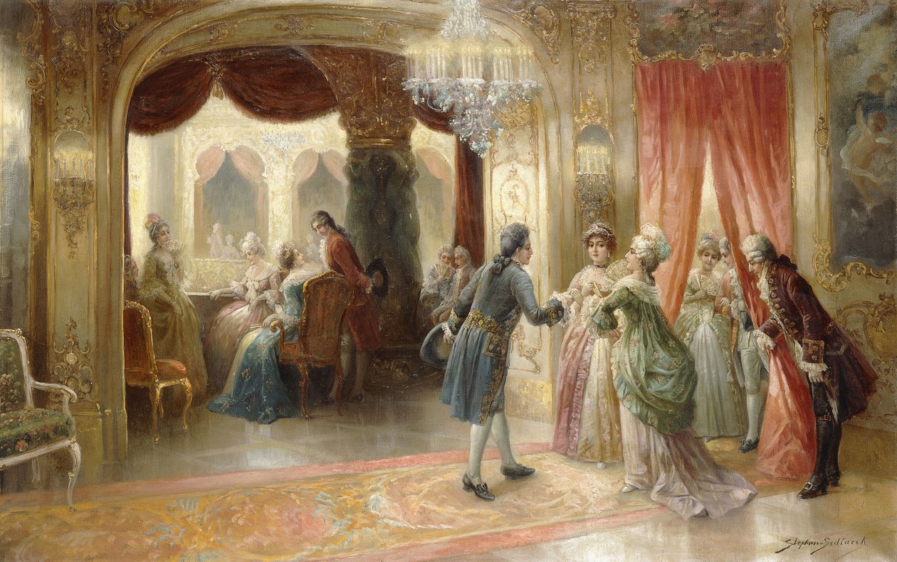 Az Operában (olaj, vászon) alkotó: August Stephan Sedlacek