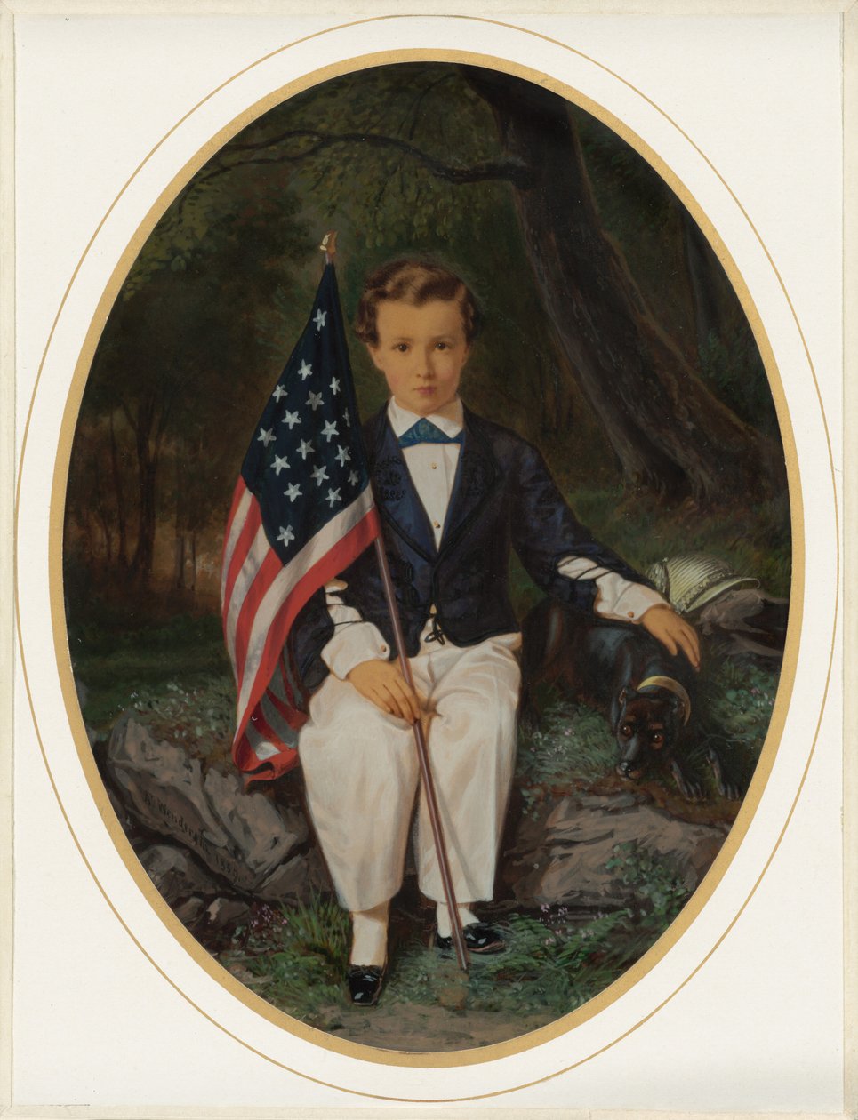 Zászlót tartó fiú portréja,1859 (fotó) alkotó: August Wenderoth
