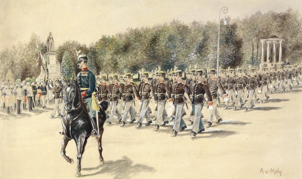 Maly Defilade az Akadémiai Zászlóaljból alkotó: August von Maly