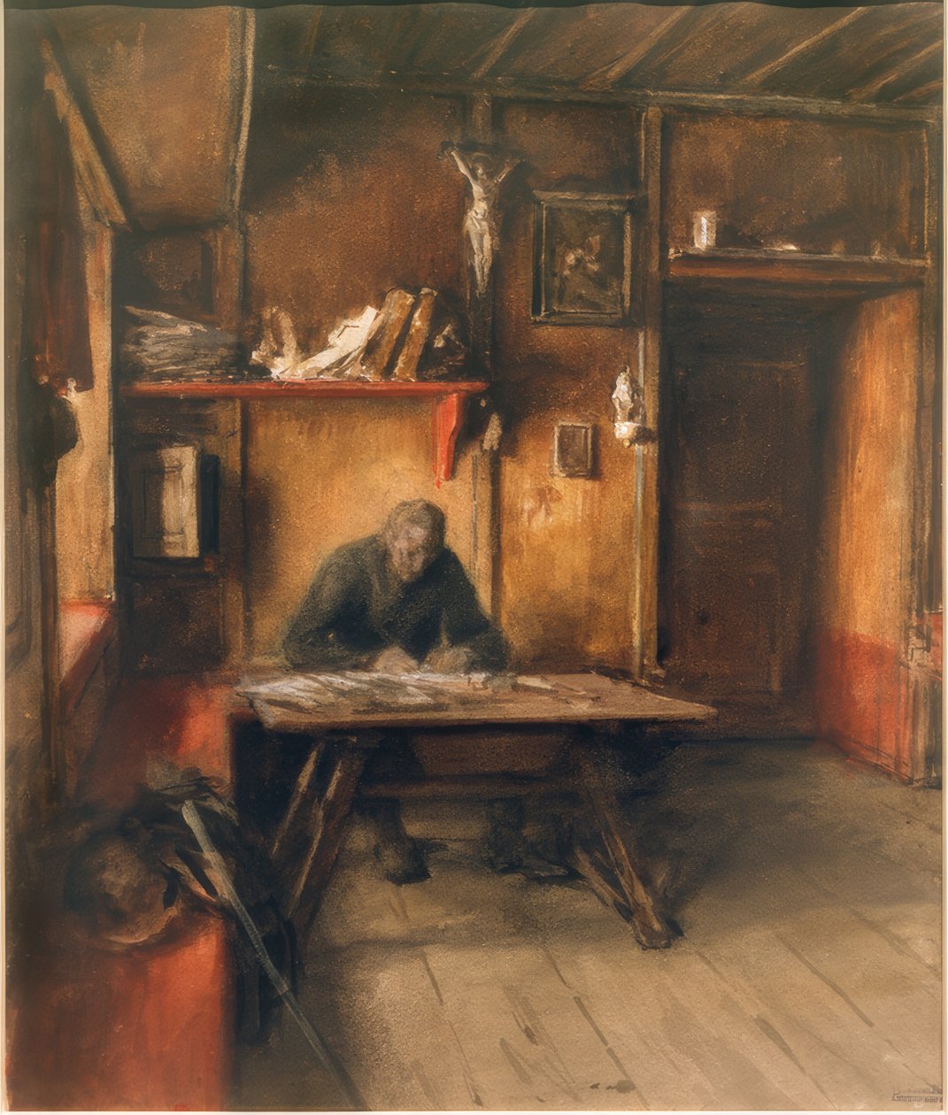 A falu jegyzője alkotó: August von Pettenkofen
