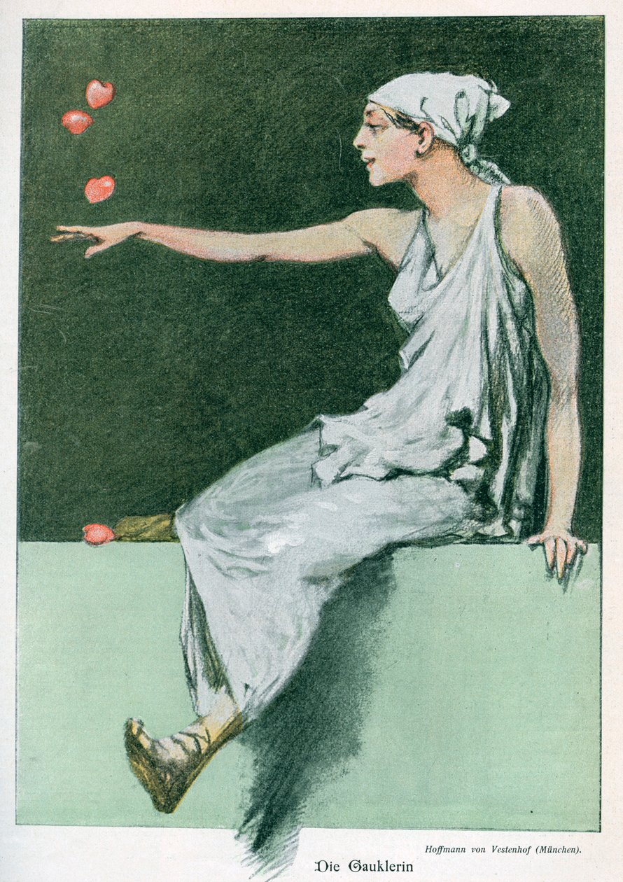 "A zsonglőr" "The Comedienne", 1898 alkotó: August von Vestenhof Hoffmann