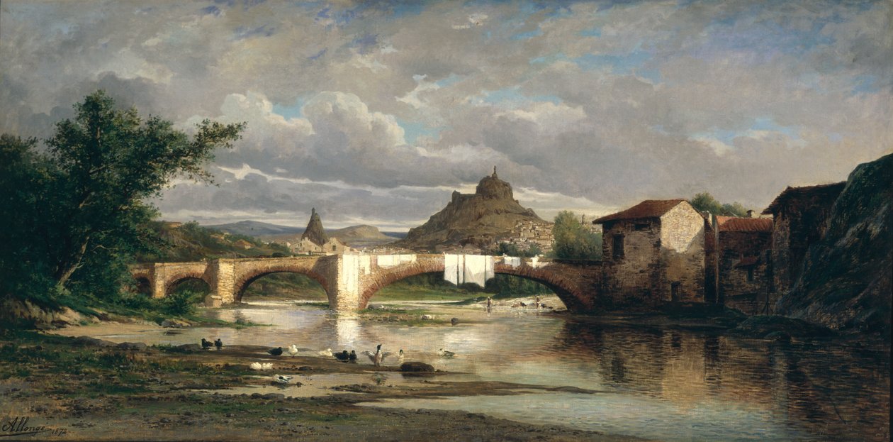 Puy-en-Velay kilátása Espalyból, 1872 alkotó: Auguste Allonge