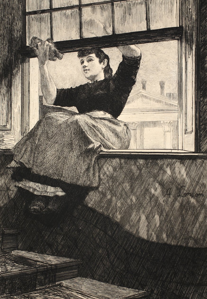 Illusztráció a „La Rue a Londres” kocsmából. G. Charpentier et Cie, 1884 alkotó: Auguste Andre Lancon