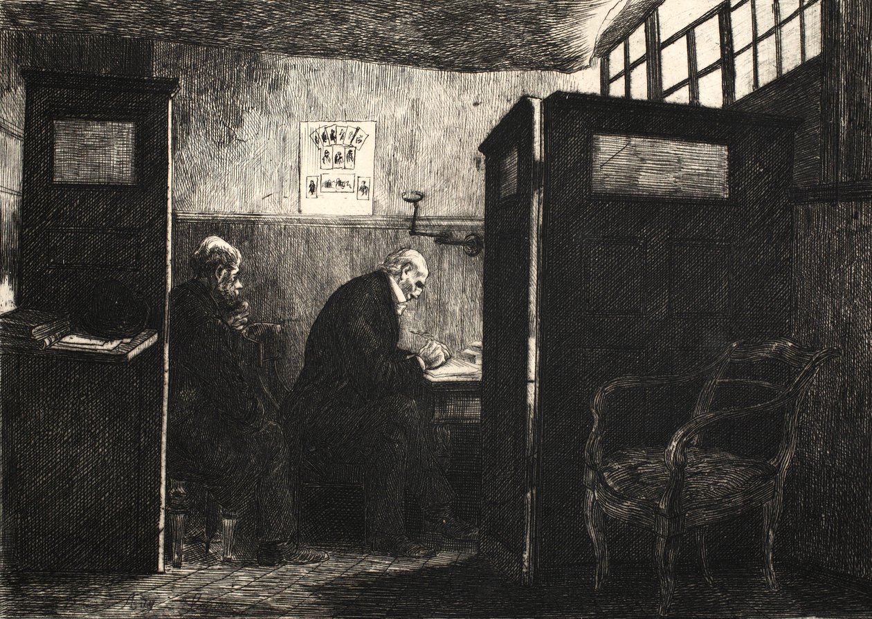 Illusztráció a „La Rue a Londres” kocsmából. G. Charpentier et Cie, 1884 alkotó: Auguste Andre Lancon