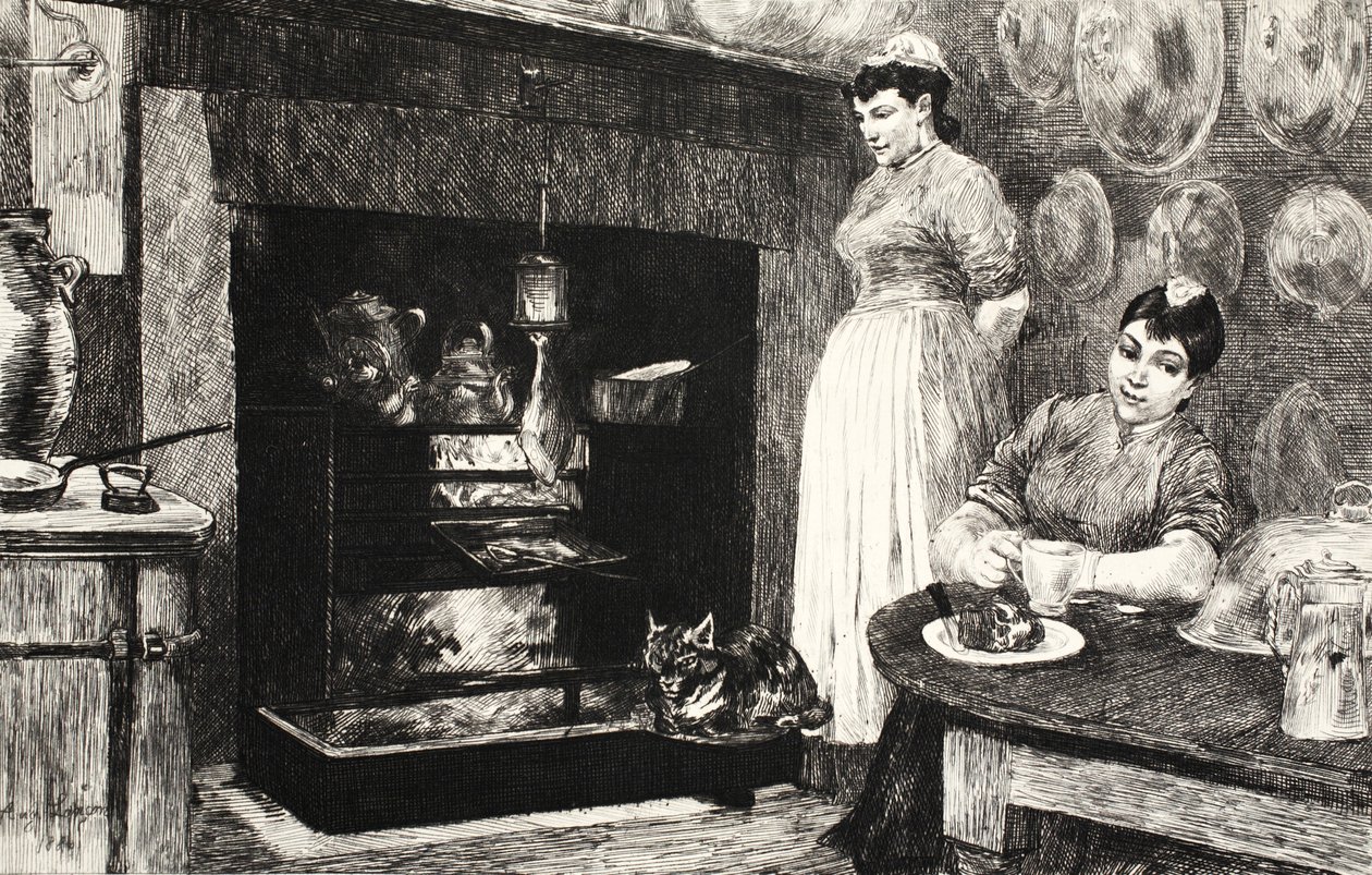 Illusztráció a "La Rue a Londres" című könyvből, G. Charpentier et Cie, 1884. alkotó: Auguste Andre Lancon