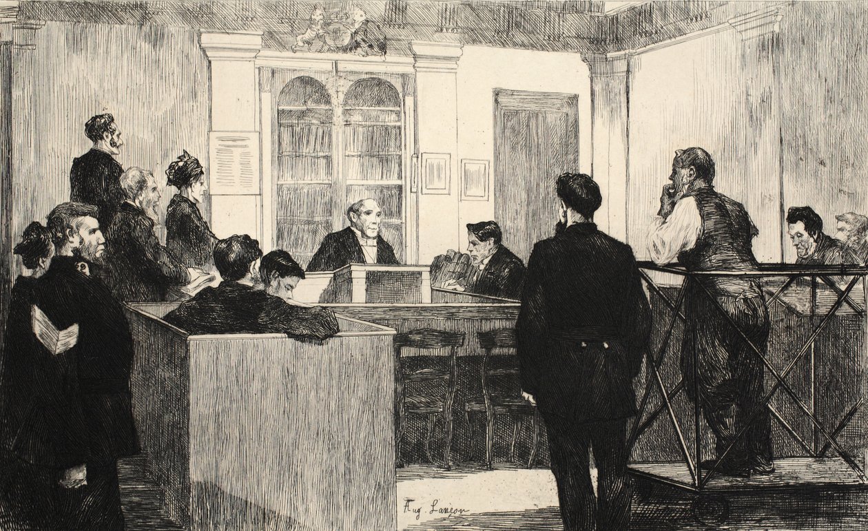 Illusztráció a „La Rue a Londres” kocsmából. G. Charpentier et Cie, 1884 alkotó: Auguste Andre Lancon