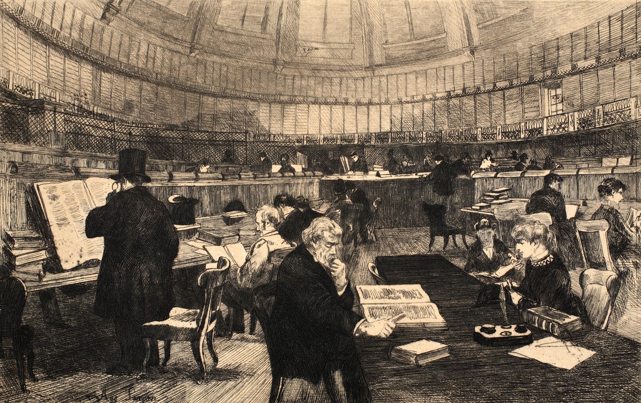 A British Museum, illusztráció a „La Rue a Londres”, kocsma. G. Charpentier et Cie, 1884 alkotó: Auguste Andre Lancon