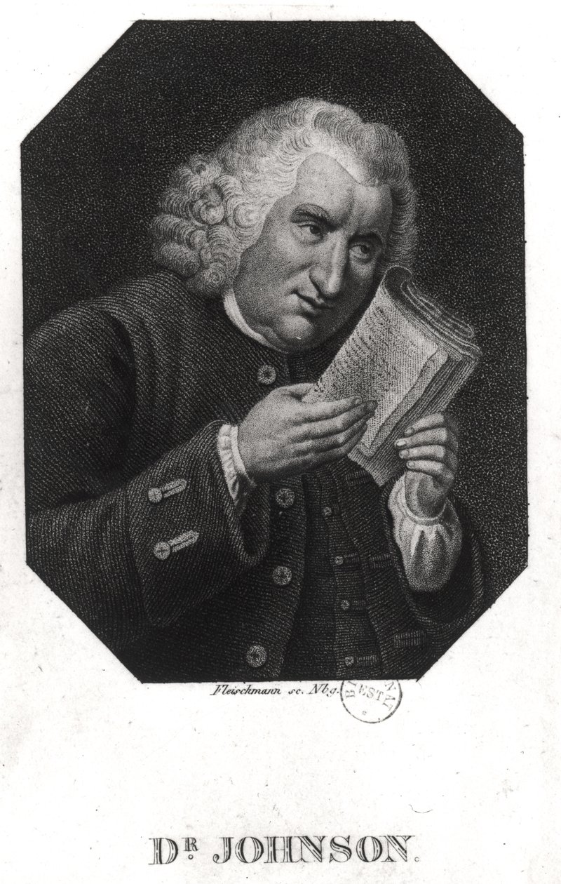 Dr. Samuel Johnson (1709-84) alkotó: Auguste Christian Fleischmann