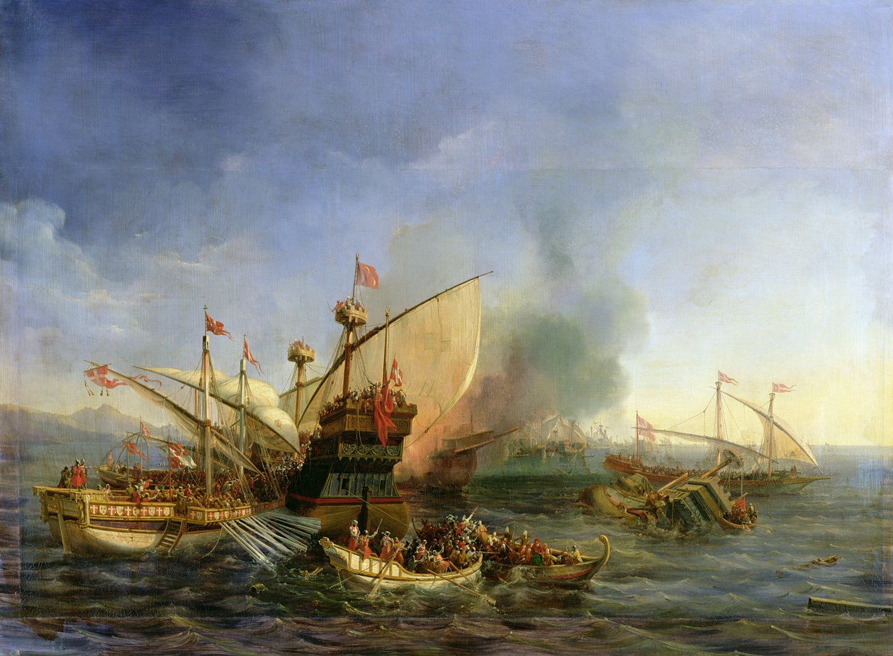 Episkopi tengeri csata 1323-ban, 1841-ben alkotó: Auguste Etienne Francois Mayer