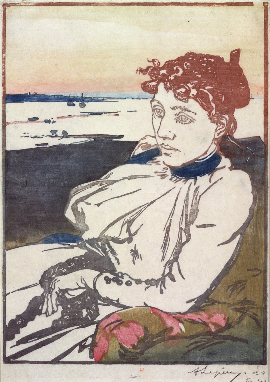La Convalescante Mme.Lepere, 1892 alkotó: Auguste Louis Lepère