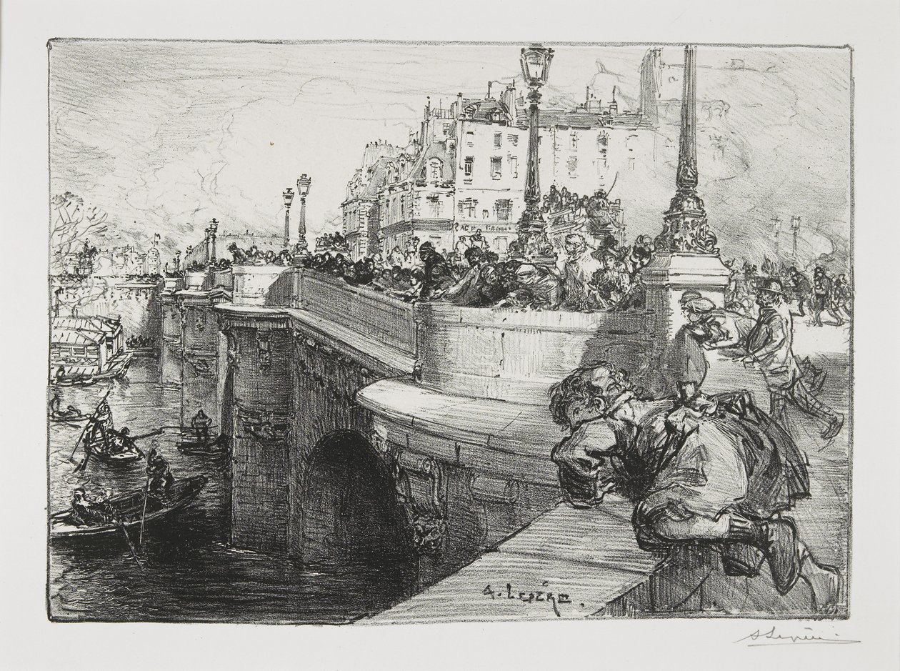 Valaki megfulladt!, 1895 körüli évek alkotó: Auguste Louis Lepère