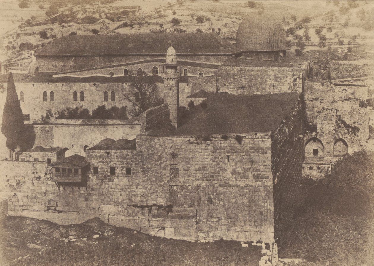 Jeruzsálem. A templom bekerítése. El-Aksa mecset, délnyugati sarok alkotó: Auguste Salzmann