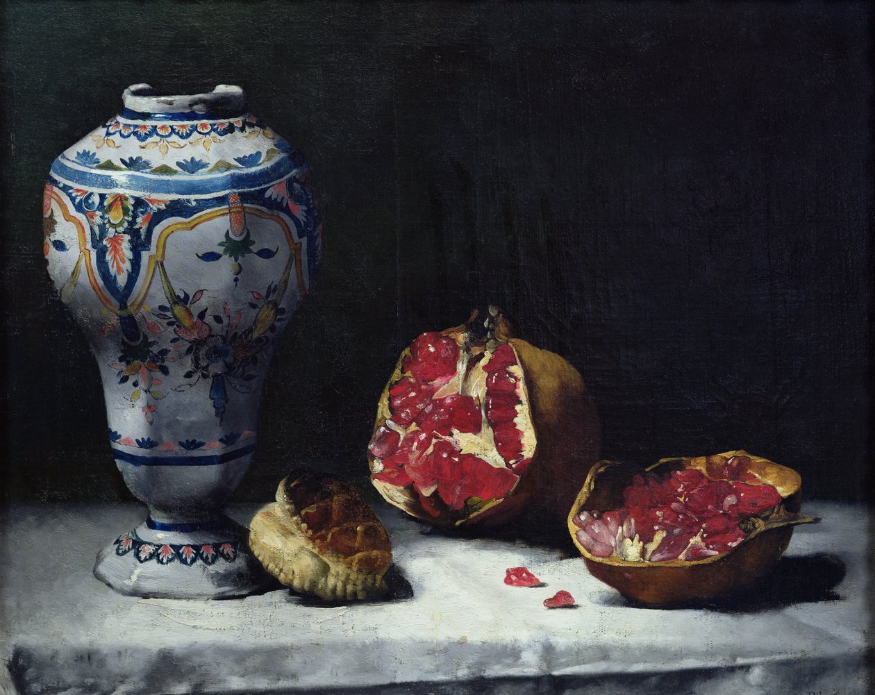 Csendélet gránátalmával alkotó: Auguste Theodule Ribot