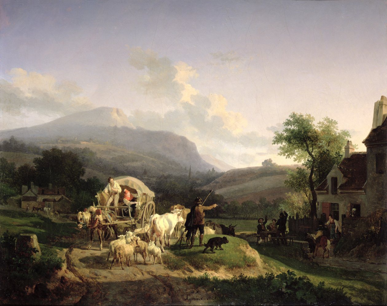 Vidéki táj, 1821 alkotó: Auguste Xavier Leprince