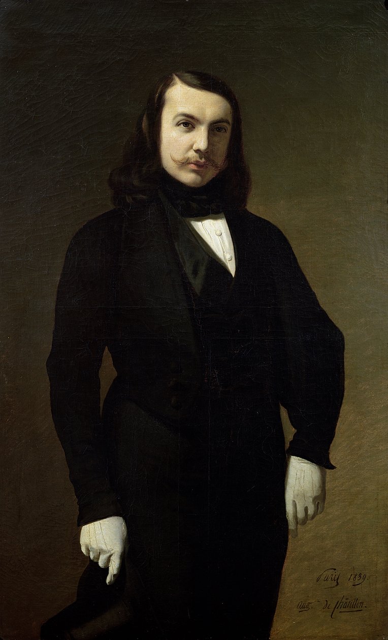 Theophile Gautier (1811-72) portréja, 1839 alkotó: Auguste de Chatillon