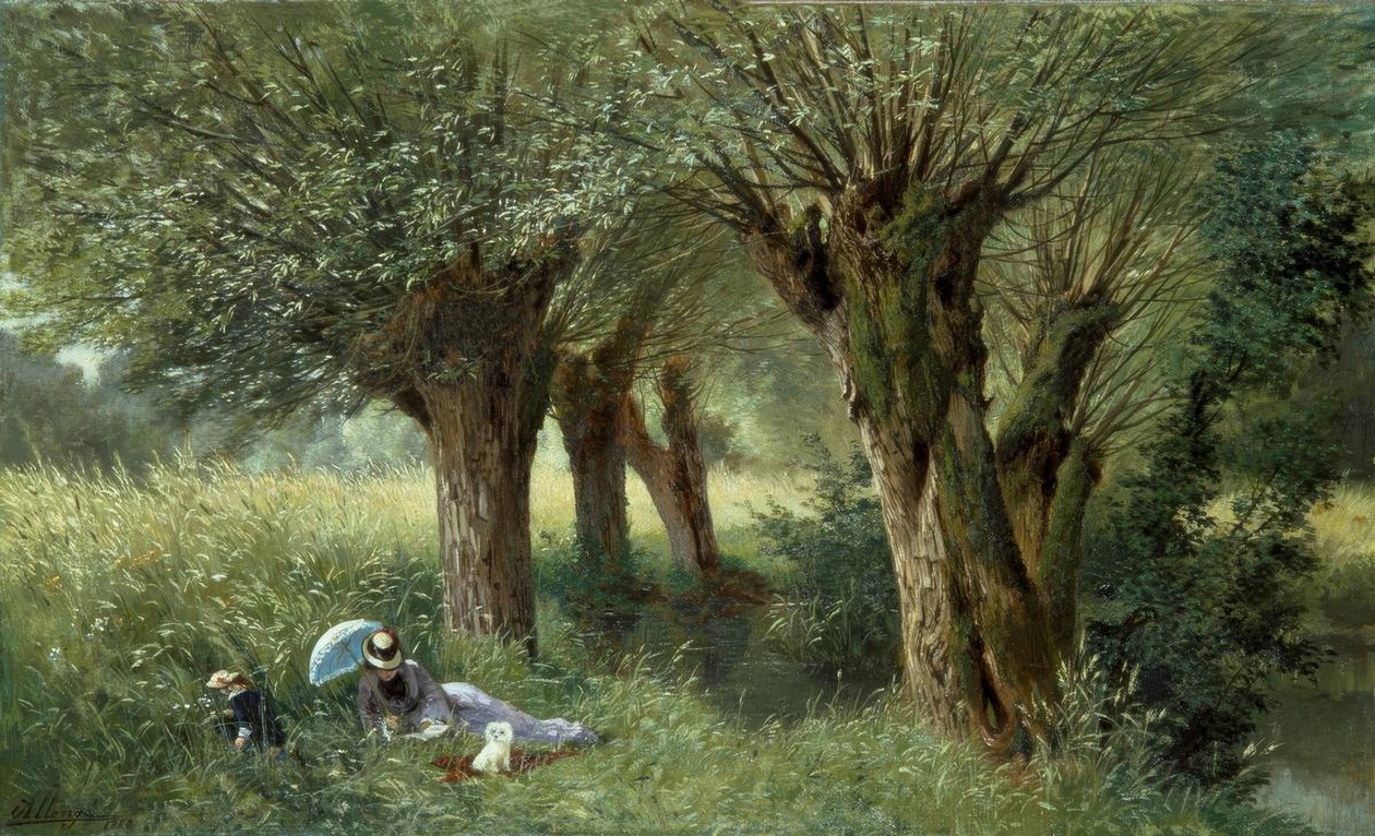 A. Allonge, A réten / festmény, 1880 alkotó: Auguste Allonge