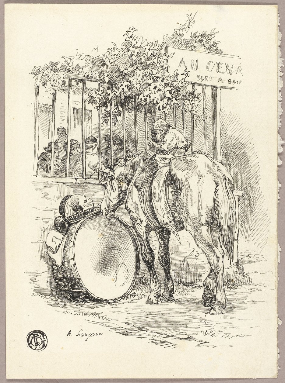 Ló majommal a hátán alkotó: Auguste Andre Lancon
