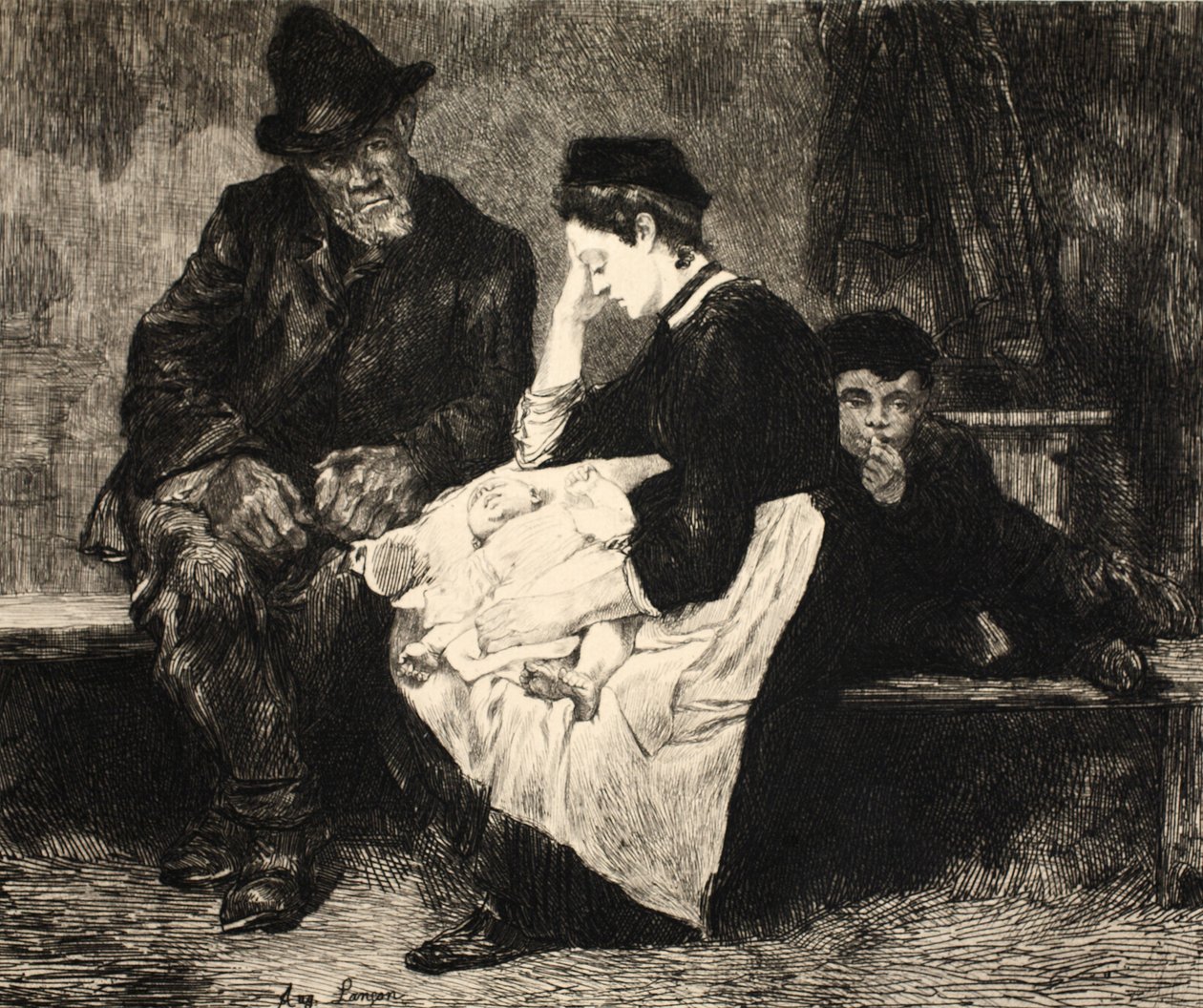 Illusztráció a „La Rue a Londres” kocsmából. G. Charpentier et Cie, 1884 alkotó: Auguste Andre Lancon