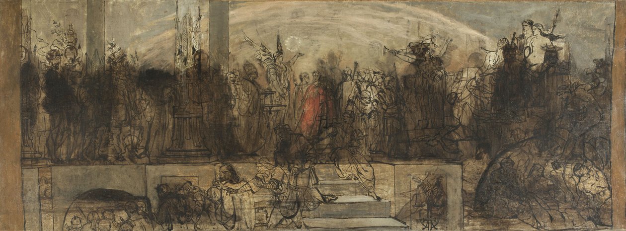 Az egyetemes ítélet, vázlat alkotó: Auguste Barthelemy Glaize