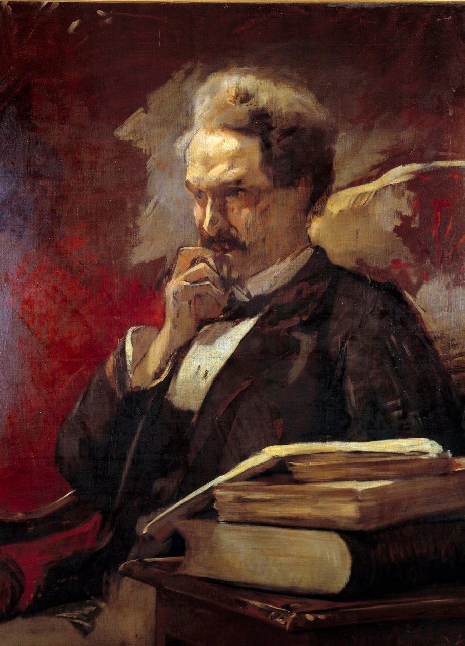 Henri de Rochefort (1831-1913) portréja, Marquis de Rochefort újságíró, politikus és író Augustebaud Bovy (1848-1899) festménye (ec.suis.) 1879 V. 1x0,81 m Párizs, Carnavalet Múzeum alkotó: Auguste Baud Bovy