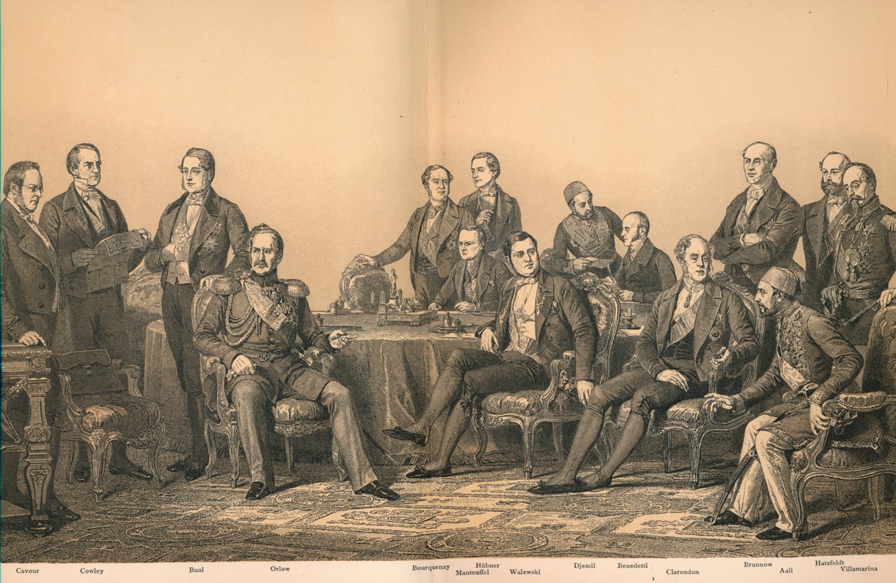 „Párizsi Kongresszus 1856-ban”, 1907 alkotó: Auguste Blanchard