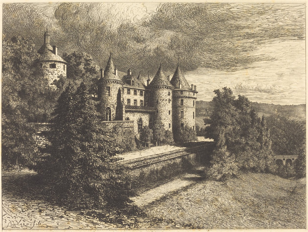 A kastély emelkedik alkotó: Auguste Boulard