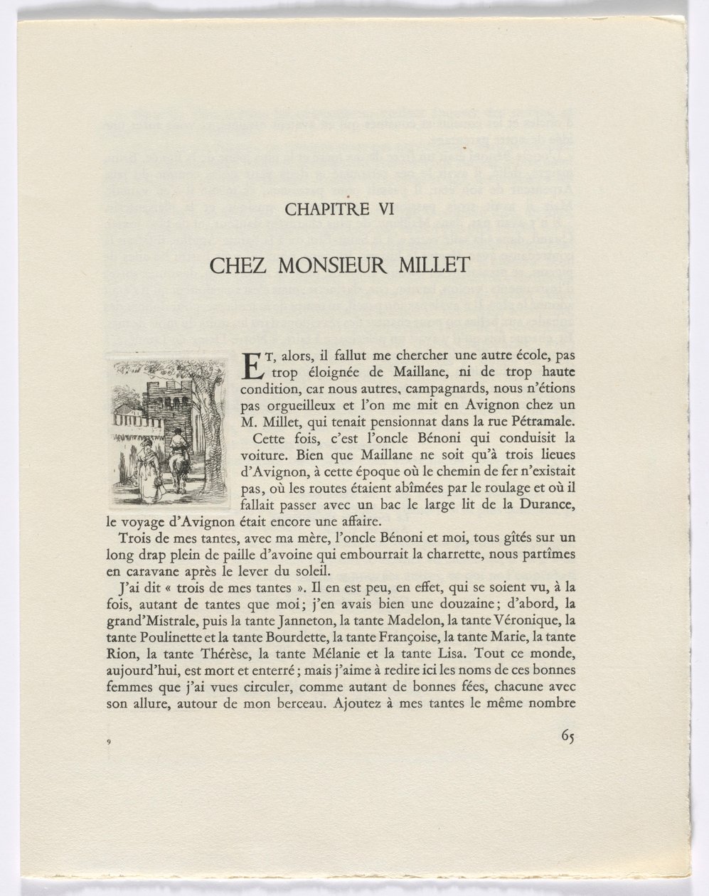Frédéric Mistral: Mémoires et Recits by Frédéric Mistral: nő és férfi lovon (65. oldal) alkotó: Auguste Brouet