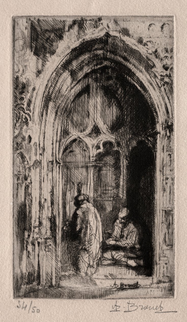Gótikus ajtó alkotó: Auguste Brouet