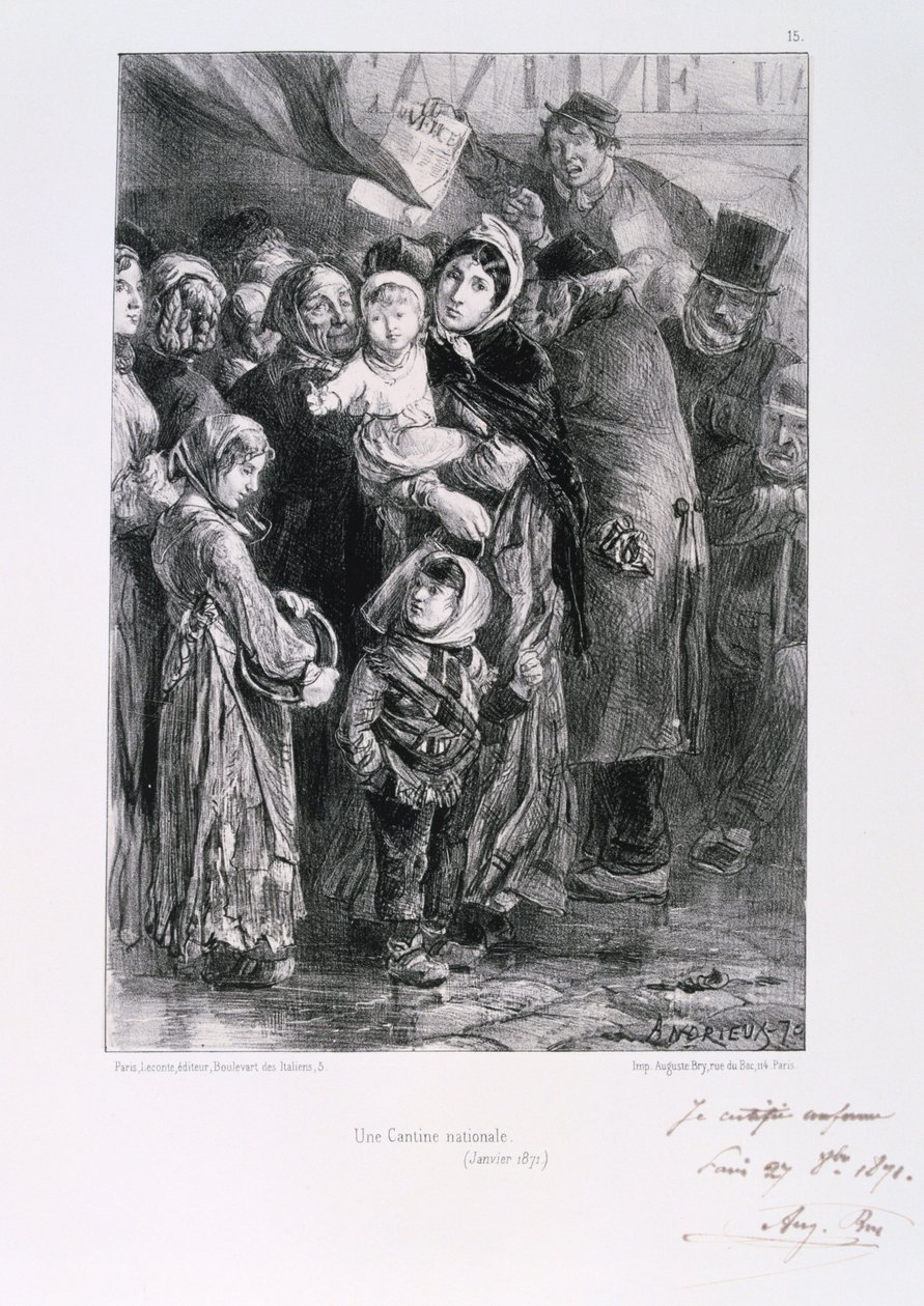 Cantine Nationale, Párizs ostroma, francia-porosz háború, 1871. január alkotó: Auguste Bry