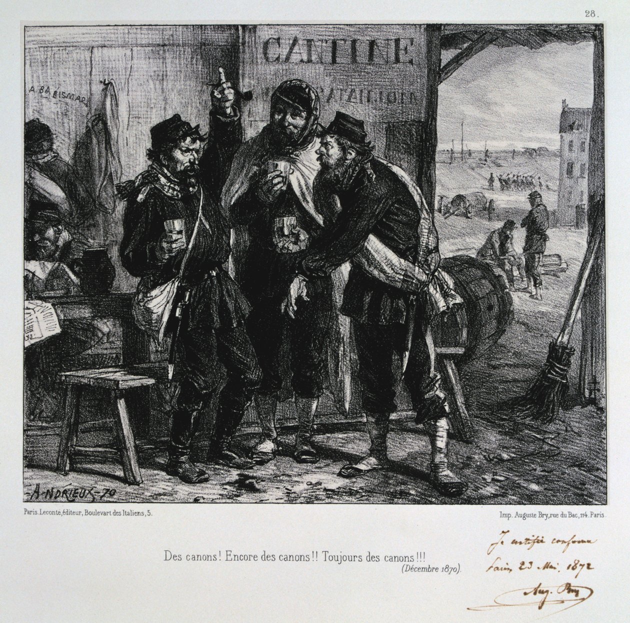 Ágyúk! Még több fegyvert!! Mindig fegyvert!!! Párizs ostroma, 1870. december 1872 alkotó: Auguste Bry