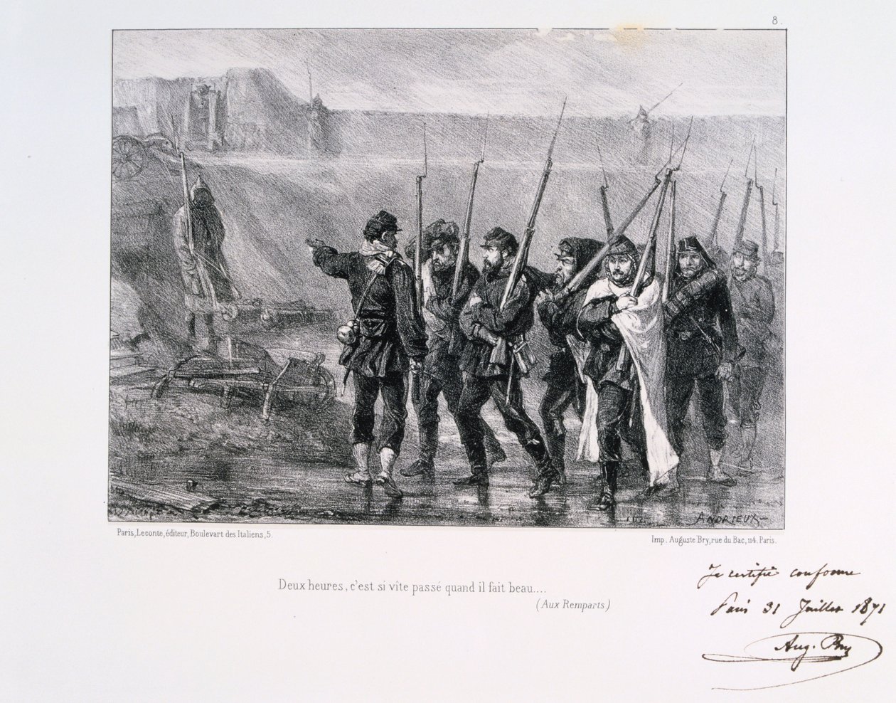 Olyan gyorsan eltelik két óra, ha szép az idő, Párizs ostroma, 1870-1871 1871 alkotó: Auguste Bry