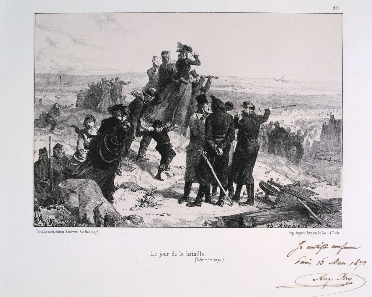 Le Jour du Bataille A csata napja, Párizs ostroma, francia-porosz háború, 1870 1871 alkotó: Auguste Bry