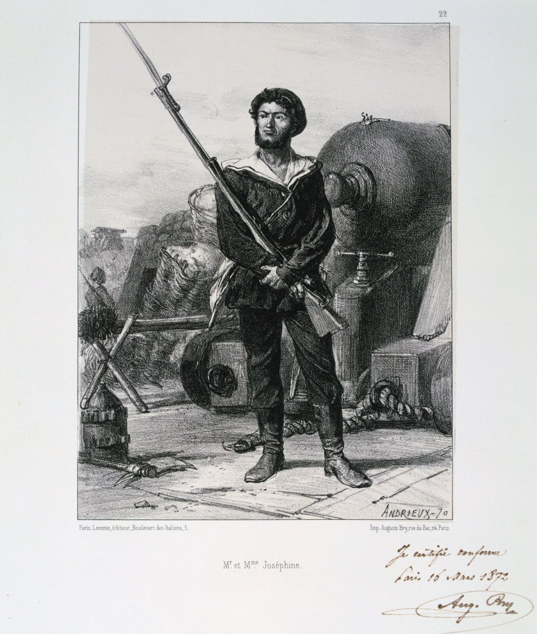 M et me Josephine, Párizs ostroma, francia-porosz háború, 1870 1872 alkotó: Auguste Bry